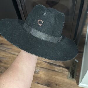 Black Wool Fedora Hat